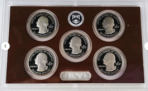 2012 S Clad Proof America The Beautiful Quarter Set 5 Coin #1699 SH-3