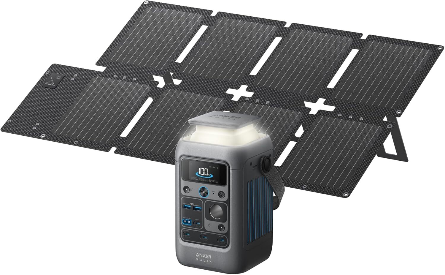 Anker SOLIX C300 DC Portable Power Station+60W Solar Panel