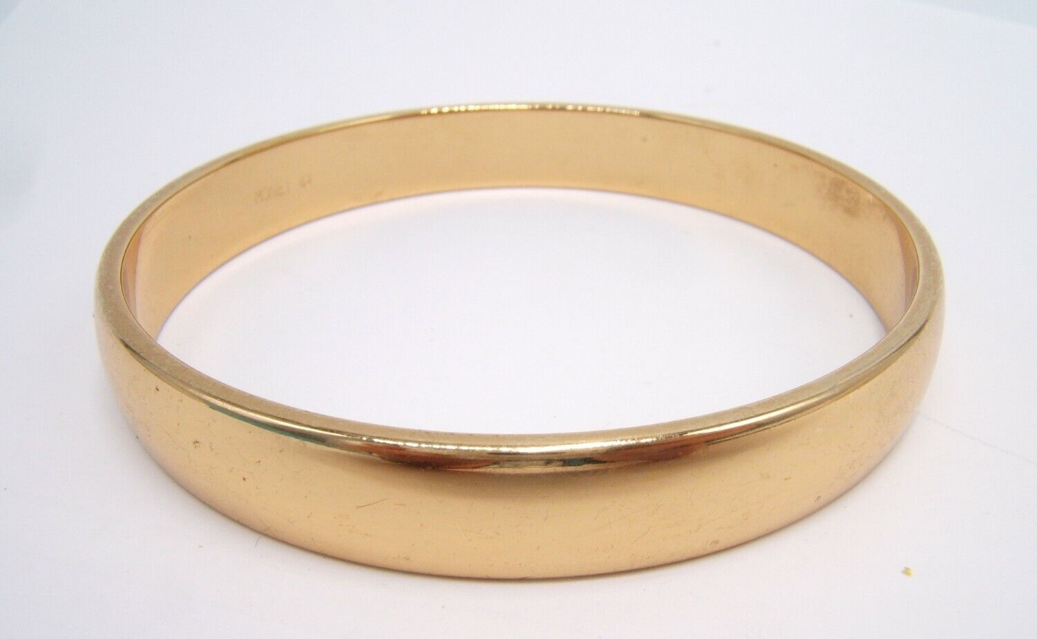 【1980s】ビンテージ　ゴールドデザインブレスレット　彫金　バングル　レア C. 1980 Vintage 14kt Tri-Colored Gold Wide Bracelet. 7