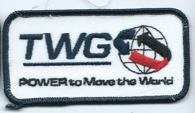 TWG Tulsa Ok power to move the world Employee patch 2 X 3-7/8           #18  