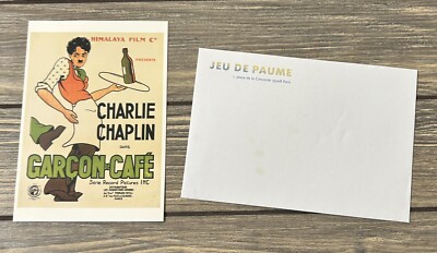 Vintage Charlie Chaplin Dans Garcon De Cafe Post Card 6  x 4''