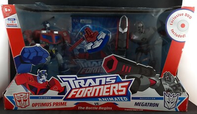 Transformers Animated Battle Beginns Set Optimus Prime vs. Megatron MISB