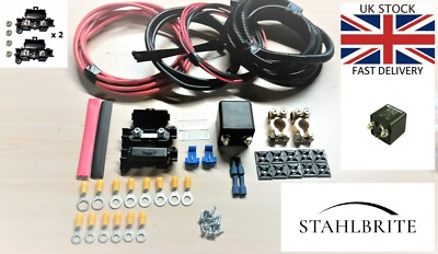 100 Amp Leisure Battery Split Charge Relay Kit for Camper, VW T4, Transit Etc