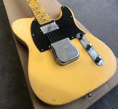 Hot Sale Classic Heavy Relic Yellow Electric Guitar All Hand Made Relic Guitarra