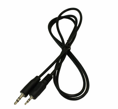 3ft 2.5mm to 3.5mm SLIM Mini Stereo TRS Plug Male/Male Cable  Black