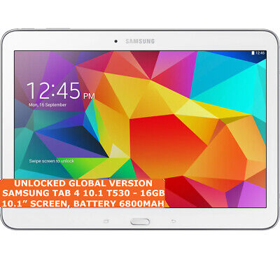 SAMSUNG GALAXY TAB 4 T530 10.1" 16gb Quad-Core Wi-Fi Android Gps Tablet Pc