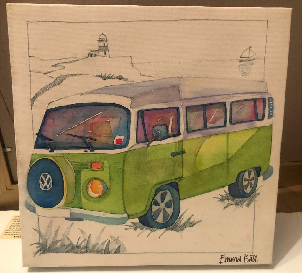 VW Camper Van Canvas Art, By Emma Ball. Free Delivery Up To 10 Miles