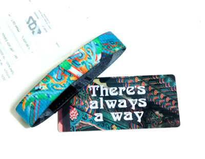 ZOX **THERE'S ALWAYS A WAY** Silver Single med NIP Wristband w/Card
