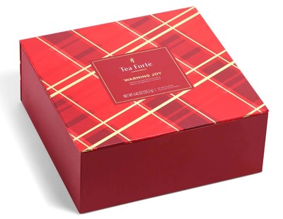 Tea Forte 40 Bag Infuser Chest Holiday Edition: Warming Joy + Set Tray Holder