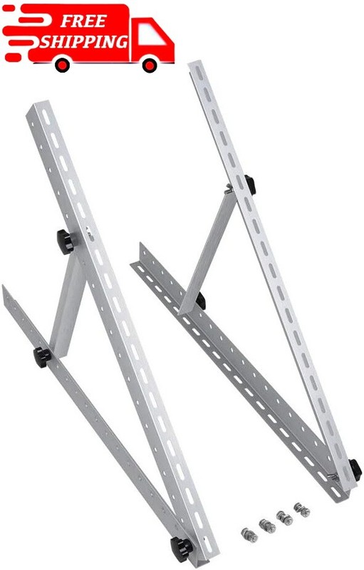 Mount Brackets Adjustable Solar Panel w/ Foldable Tilt Legs On Any Flat Surface