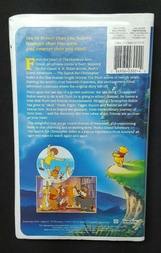 Pooh's Grand Adventure: The Search for Christopher Robin (VHS, 1997) CLAMSHELL