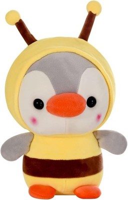 Cute Penguin Soft Toy 25 cm Plush Pillow Cuddly for Kids Yellow Cotton Soft Toys