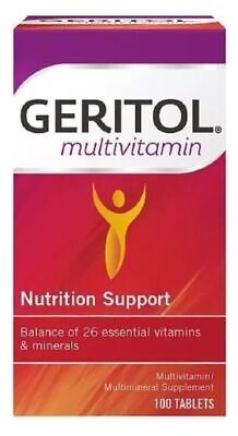 Geritol Vitamins Multivitamin & Mineral Supplement 100 Tablets Each