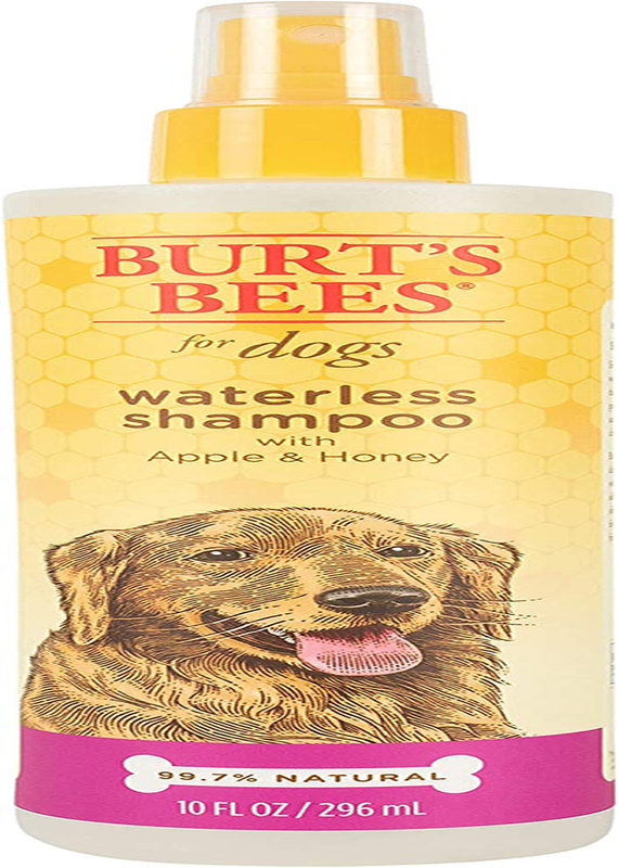 Natural Waterless Dog Shampoo Spray with Apple and Honey, Dry Shampoo for Dogs a