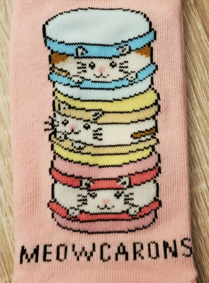 - Cat Meowcarons (macaron) - New- Novelty Cute Print Cat Cookie