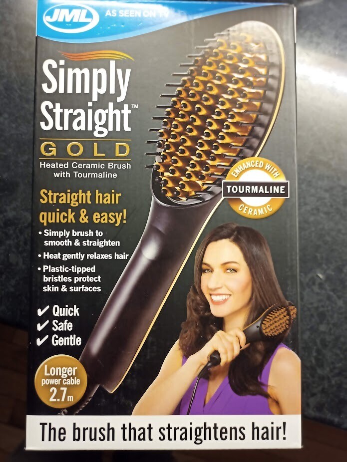 simply straight gold heated ceramic brush Excellent condition in