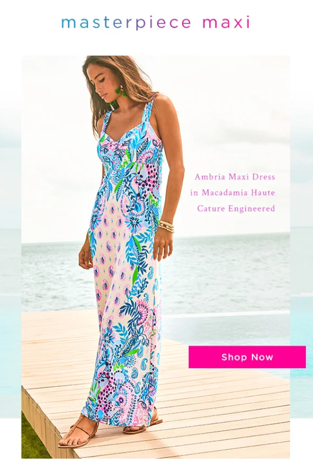 Pre-owned Lilly Pulitzer Size 10 Ambria Maxi Dress Haute Cature Macadamia Htf? In Multicolor