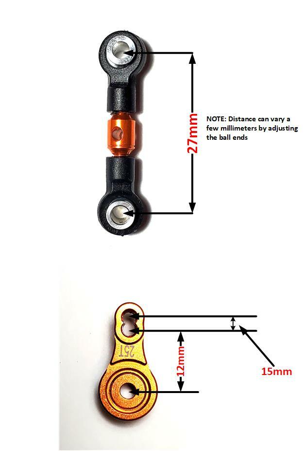 For Traxxas 4-Tec 2.0/3.0-ALUMINUM SERVO SAVER WITH ALUMINUM STEERING LINK