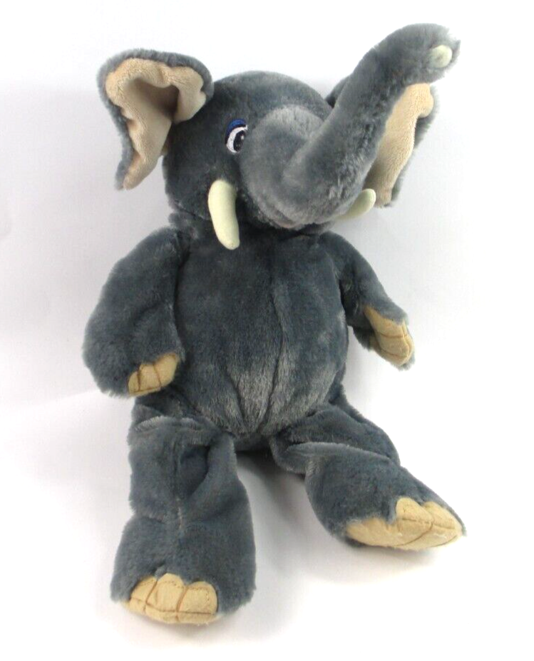 Vintage Gray Elephant Plush The Bear Factory 2001 Stuffed Animal 16