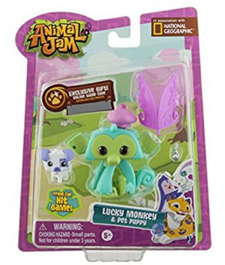 Animal Jam Lucky Monkey & Pet Puppy