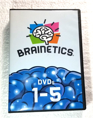 Brainetics DVD's #1-5 Set Number Fun- Math Tricks-Math Shortcuts -Word Challenge