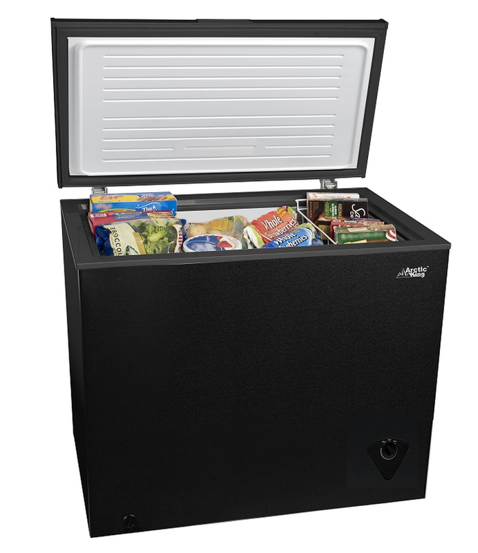 Chest Freezer 7 Cubic Feet Deep Freezer Frozen Food Storage Basket Garage Ready