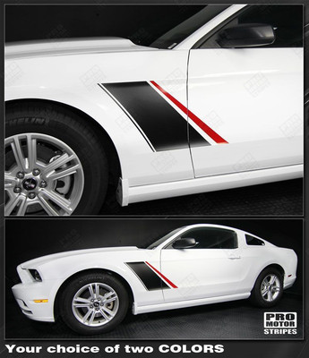 Ford Mustang Roush Style Fender Side Stripes Decals 2010 2011 2012 2013 2014  