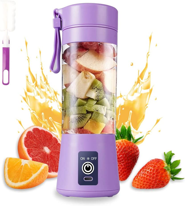 Portable Blender Juicer Rechargeable Smoothies Shakes Mini USB Electric 380ML Si
