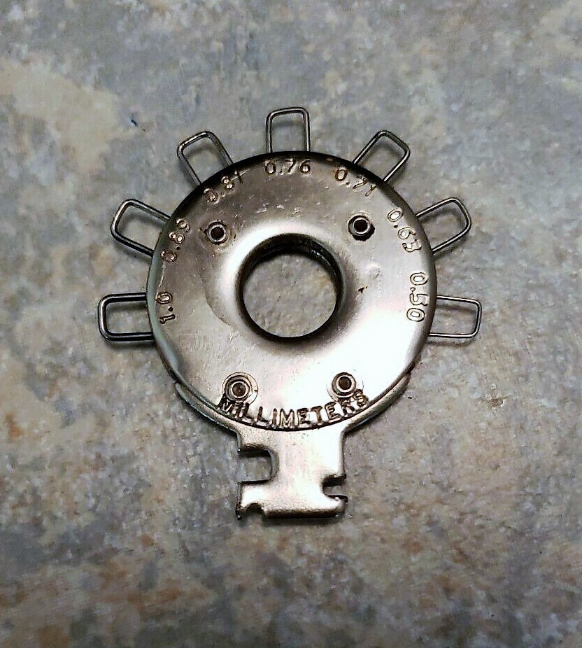 Vintage Hollywood Accessories Spark Plug Gap Gauge Tool Made In Usa