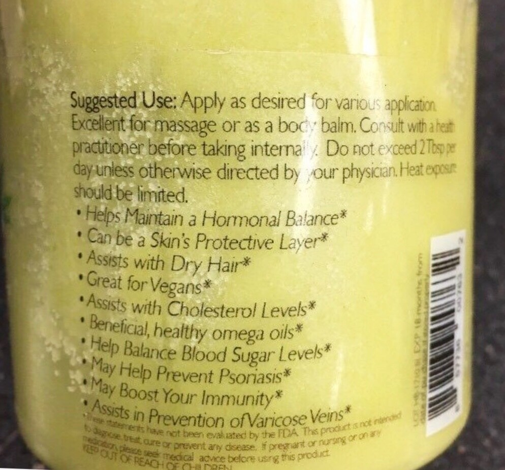 8 oz Cannibas Sativa HEMP BUTTER Organic Vegan Food Grade US Massage Oral ??????
