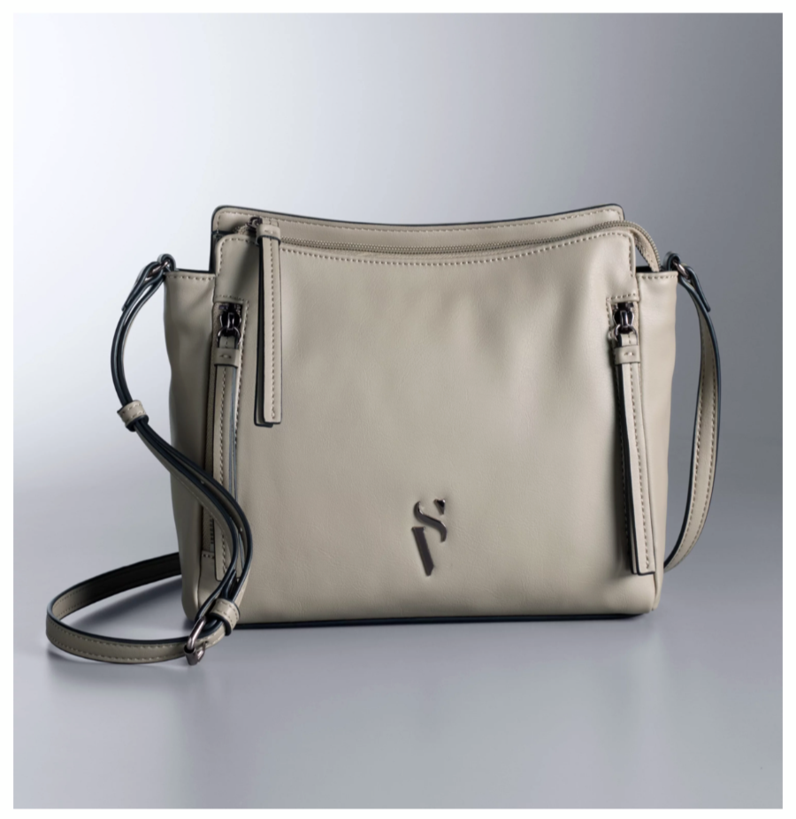 New Simply Vera Wang Cara Crossbody Bag Handbag - Moon Rock New Simply Vera Wang Cara Crossbody Bag Handbag - Moon Rock