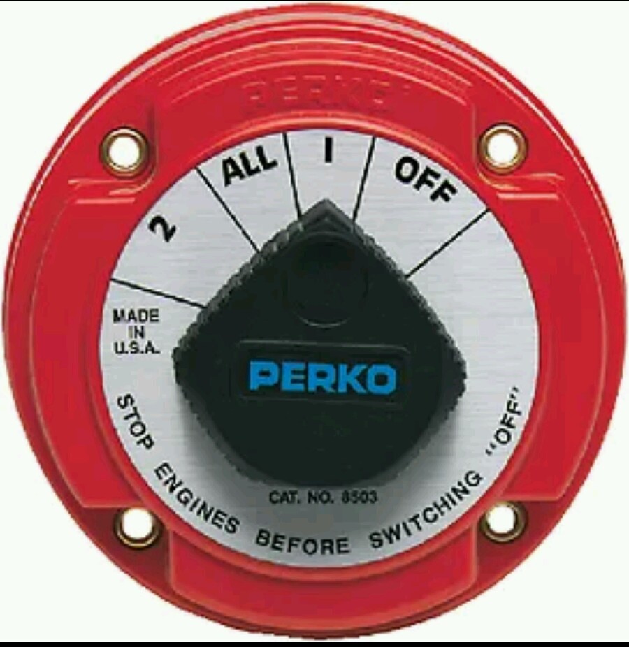 Perko 8503DP Battery Switch For Two Batteries With Alternator Field
