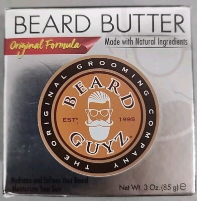 Beard Guyz Beard Butter Original Formula 3 oz Natural Ingredients USA