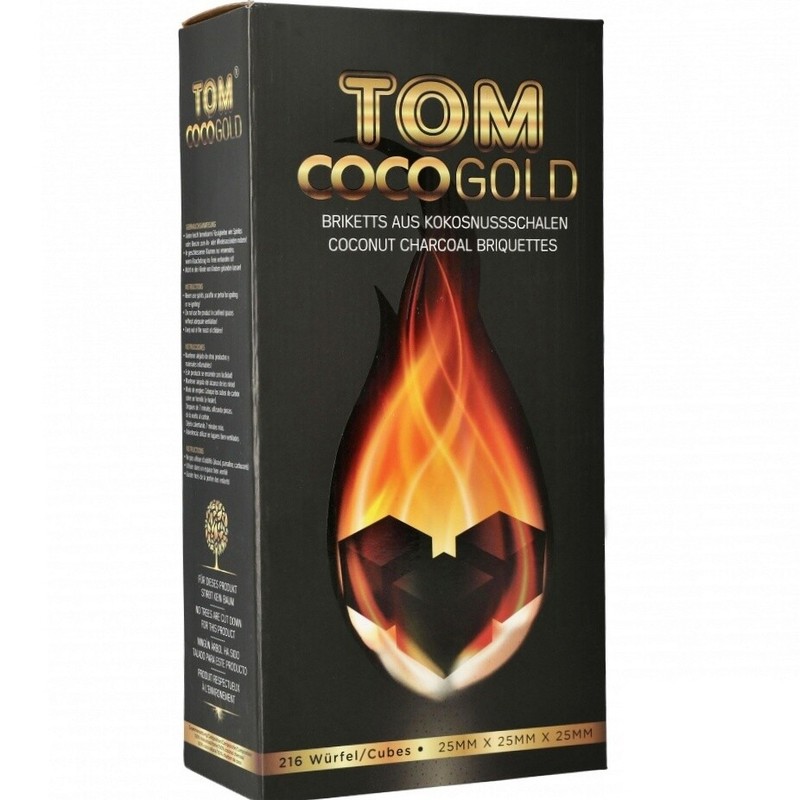 Tom Cococha Gold Shisha Kohle Aus Kokosnussschalen Wasserpfeife 3 Kg