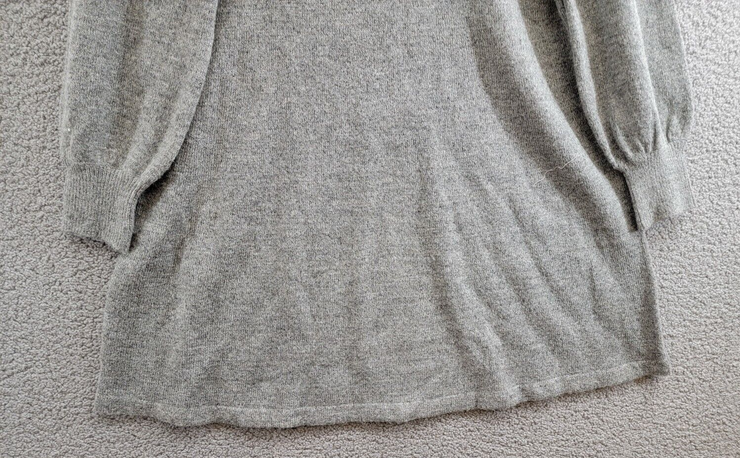 CeCe Embellished Bow Long-Sleeve Sweater Dress Women's XL Smoke Gray Pullover - Picture 4 of 16