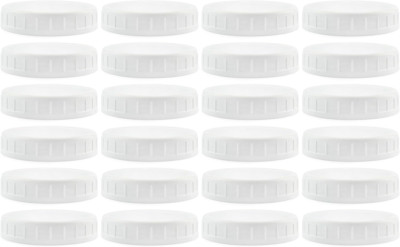 Cornucopia Wide Mouth Plastic Mason Jar Lids (24-Pack Bundle); 2 Dozen Unlined W