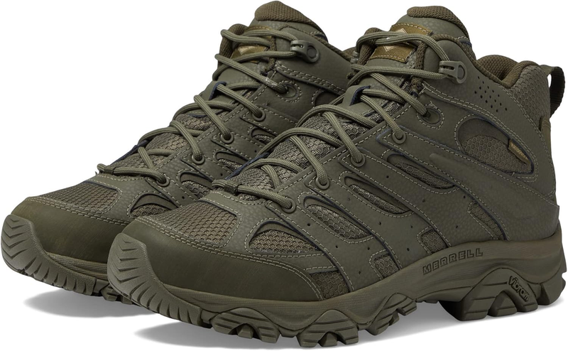 Merrell Men's Moab 3 Mid Response Tactical Waterproof Boots, Lightweight Full Gr