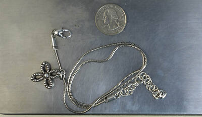 CrazieM Sterling 925 Silver Vintage Southwest Estate Necklace 20-24'' 15.2g x67