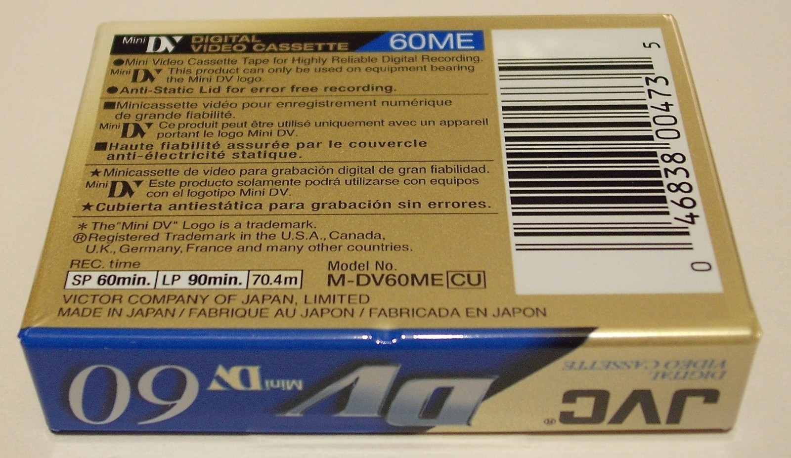 JVC DVM60 Digital Video Cassette 60 90 Minute Blank Tapes 2 Pack