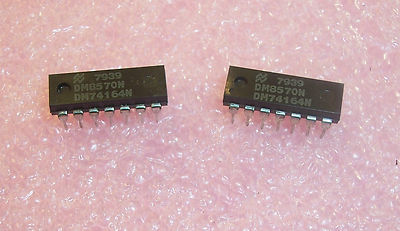 QTY (25) DM74164N / DM8570N NSC 14 PIN DIP 8-Bit Serial In/Parallel NOS 1 TUBE