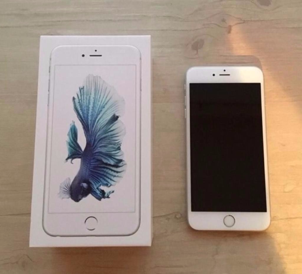 LIKE NEW IPHONE 6S PLUS 64GB UNLOCKED ALL NETWORKS SILVER WITH BOX AND