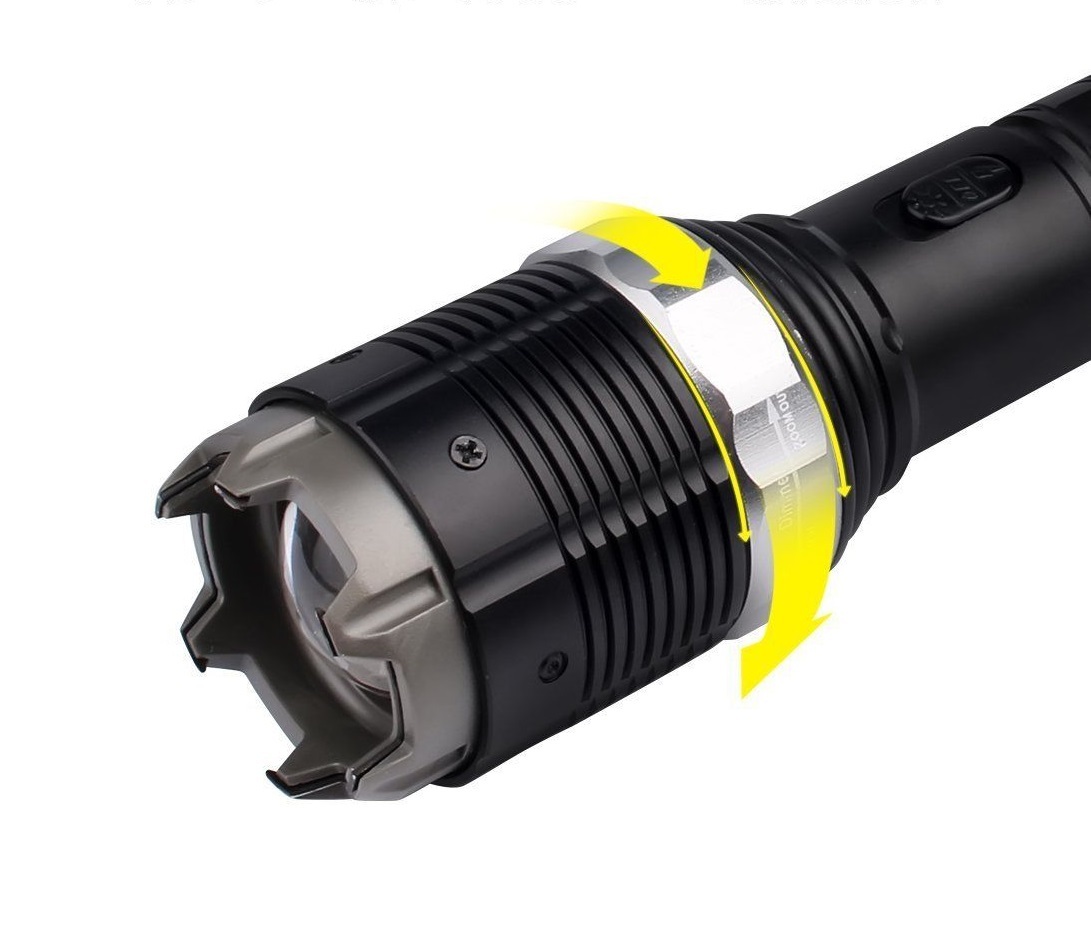 VIPERTEK T01 Stun Gun 500 BV Rechargeable with Adjustable  ZOOM LED Light