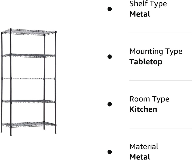 Wire Shelving Unit Metal Shelf Organizer Heavy Duty Wire Rack Storage Unit Rack