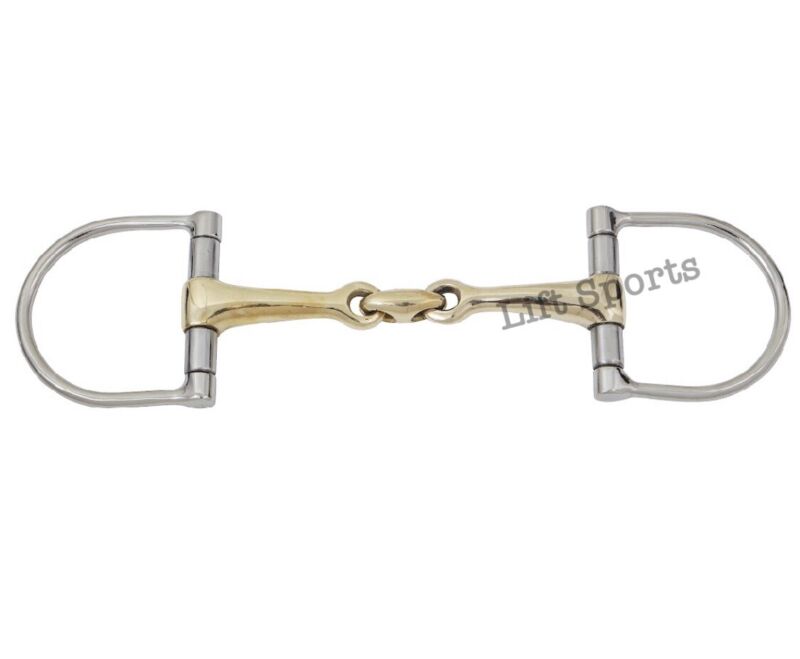 D Ring Snaffle Bit Horse Riding Double Jointed Lozenge Fat Stainless Steel New
