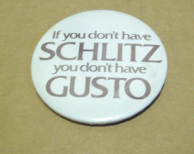 Lot of 2 Schlitz Beer Pins and Keychain NOS