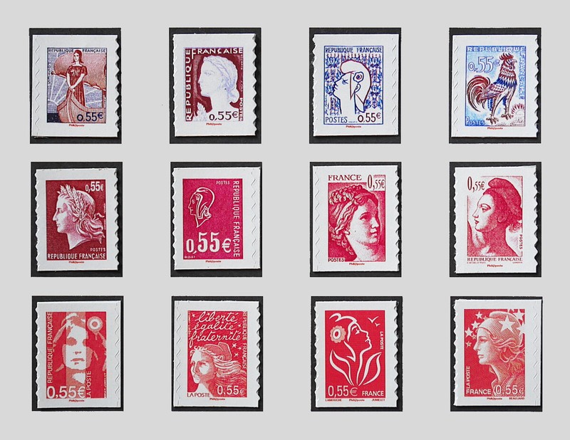 France 2008 - AutoadhÃSifs NÂ° 225 Ã 236 (4287 Ã 4298) Bc225 - Mnh