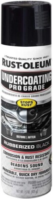 Rust-Oleum 248656 Professional Grade Rubberized Undercoating Spray, 15 oz, Black