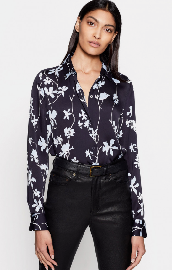 EQUIPMENT EQUIPMENT SZS ESSENTIAL BLUMENMUSTER LANG HEMD ECLIPSE MULTI