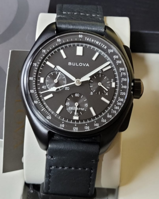 Special edition moon apollo lunar pilot chronograph black dial men's watch sale