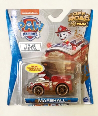 NIB Nicklelodeon Paw Patrol Off Road Mud Marshall True Metal Car Toy Die Cast